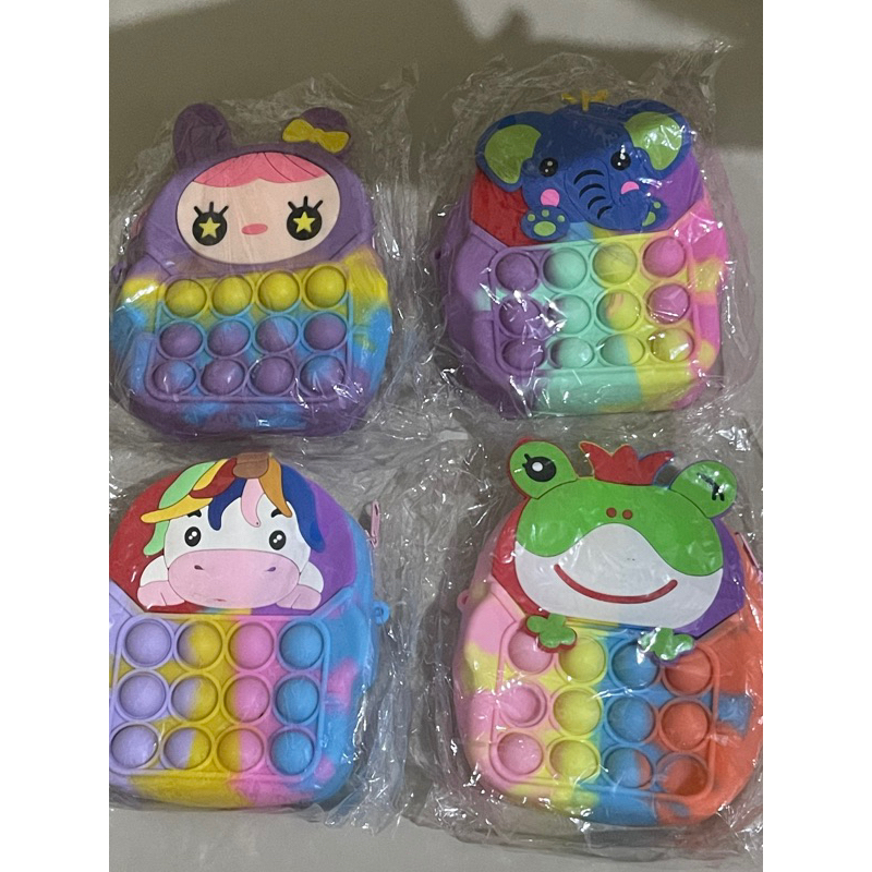 POP IT DOMPET MOTIF BENTUK BONEKA KODOK UNICORN KATAK GAJAH | KIERASCRAFT