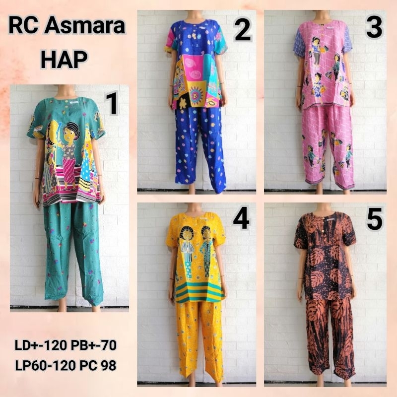 SETELAN RC ASMARA LENGAN HAP ANEKA MOTIF BUSUI FRIENDLY