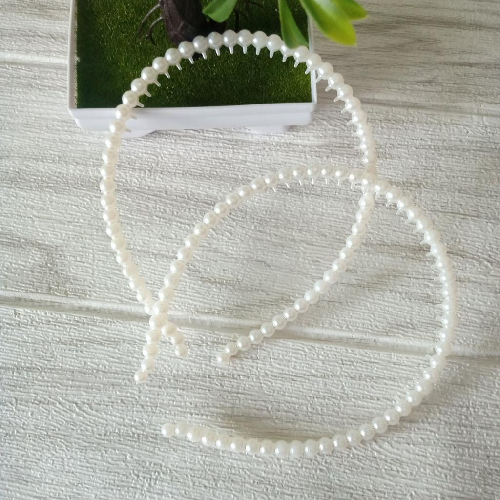 Bando Korea Mutiara Pearl Headband Korean Hairband Bando Mutiara