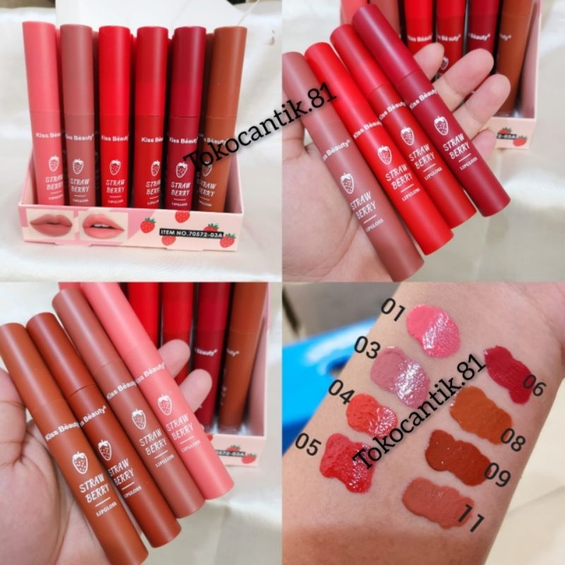 [ SATUAN ] KISSBEAUTY STRAWBERRY LIPCREAM 7203A