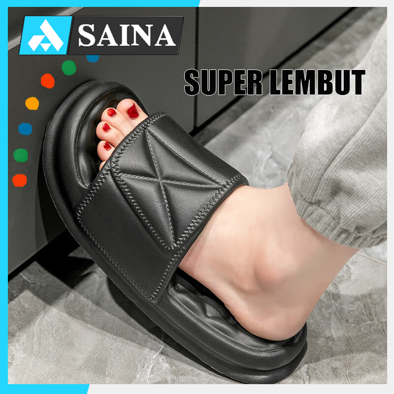 Sendal Selop Wanita Import Sandal Jelly Sendal Karet Sandal Rumah Sandal Slide Berkualitas EVA Selop Casual Soft Slipper Anti Slip Kamar Mandi  Nyaman Empuk Couple Polos