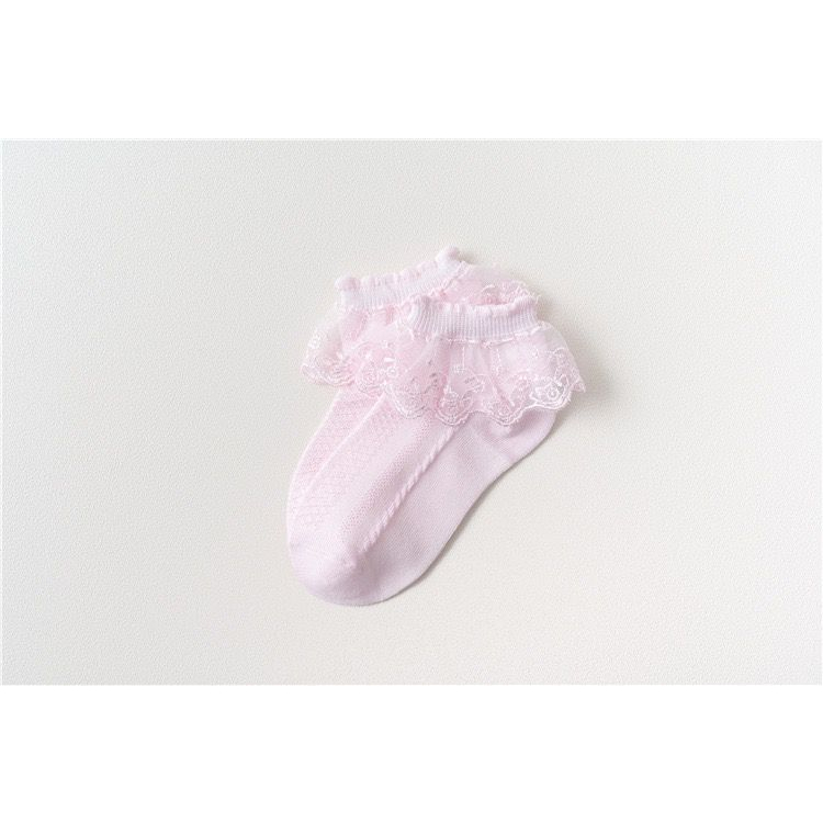 Kaos Kaki Anak Perempuan Motif Layer Renda Katun Import