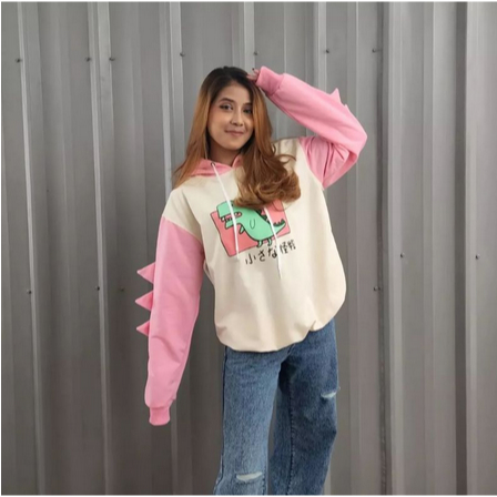 Hoodie Kostum Karakter Lucu DINO - Jaket Hoodie Oversize Lucu Dinosaurus