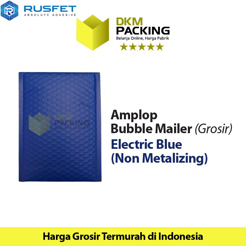 

AMPLOP BUBBLE MAILER WRAP ENVELOPE RUSFET ELECTRIC BLUE PREMIUM /SATUAN