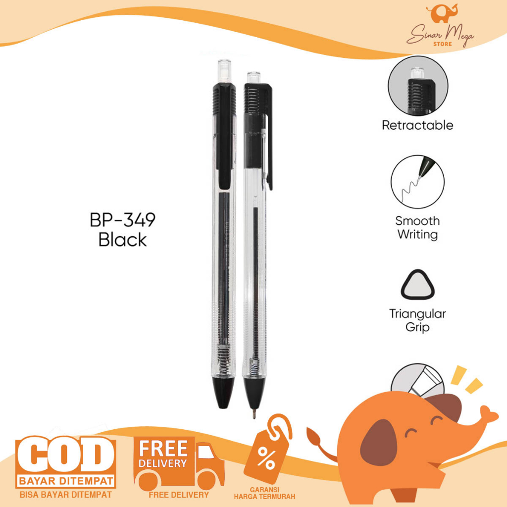 

Joyko Pulpen BP 349 Vocus Trans 0.7mm / Ball Pen Pulpen Pena