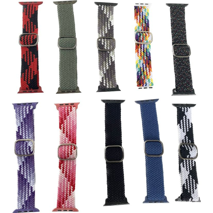 Strap Smartwatch Nilon Apple Watch T500 T55 IWO Tali Jam Pengganti Apple Watch 38/40/41mm 42/44/45mm Nilon