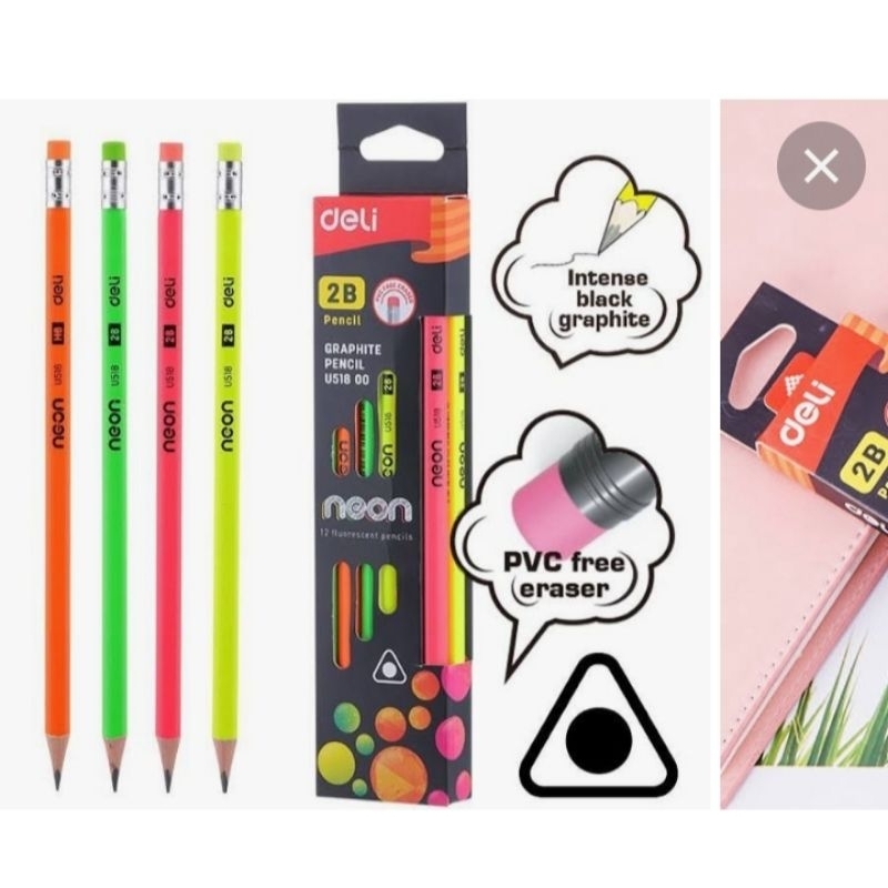 

Pensil 2B Deli GRAPHITE U51800 NEON