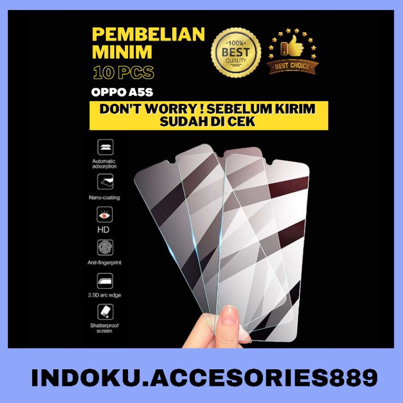 [ GROSIRAN ]TEMPERED GLASS BENING/ CLEAR 0.3MM NON-PACKING OPPO A5s