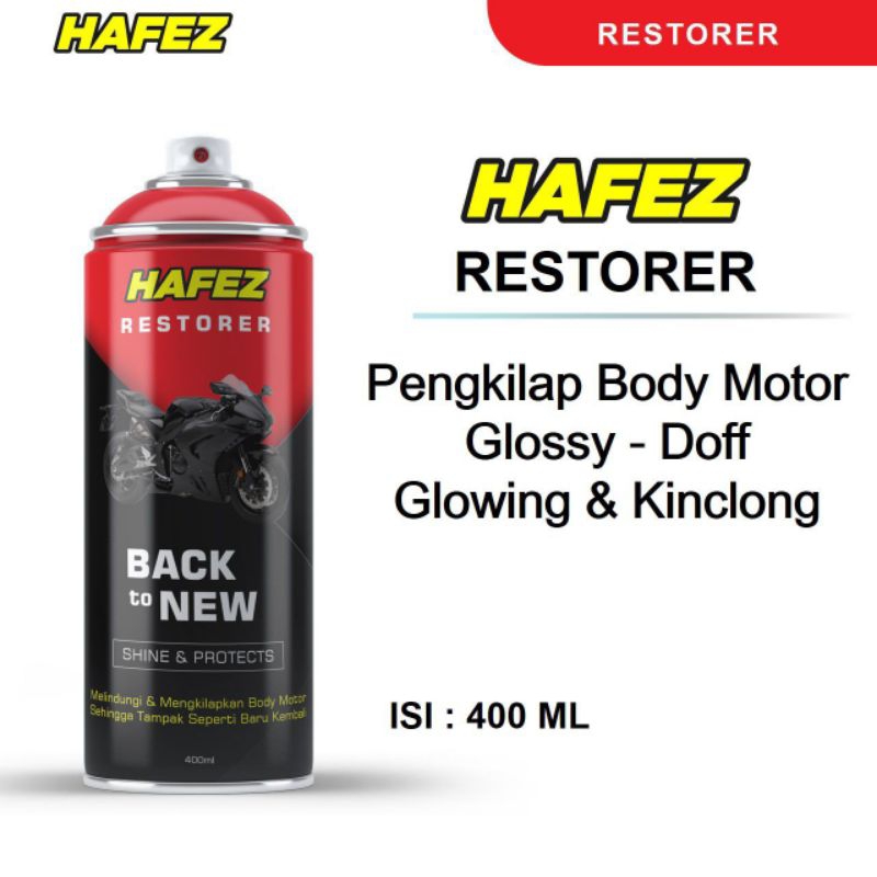 HAFEZ RESTORER PENGKILAP DAN PENGHITAM BODY MOTOR 400ML