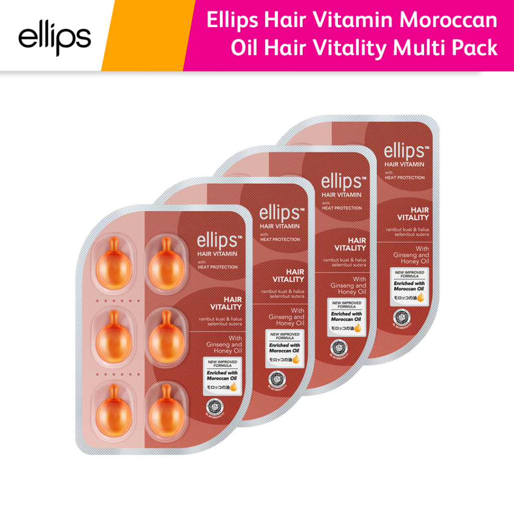 Ellips Hair Vitamin Moroccan Hair Vitality Blister 6 Butir Multipack