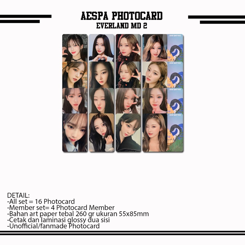 AESPA EVERLAND 2 MD PHOTOCARD