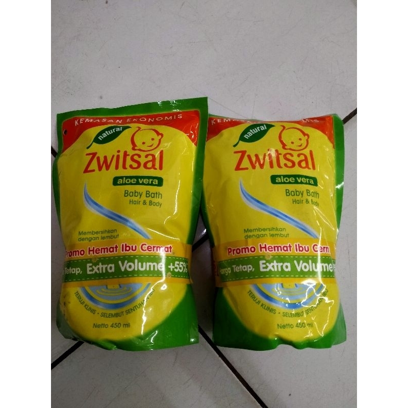 BELI 1 GRATIS 1 ZWITSAL BABY BATH ALOE VERA 450ML FREE MILK BATH HONEY 250ML