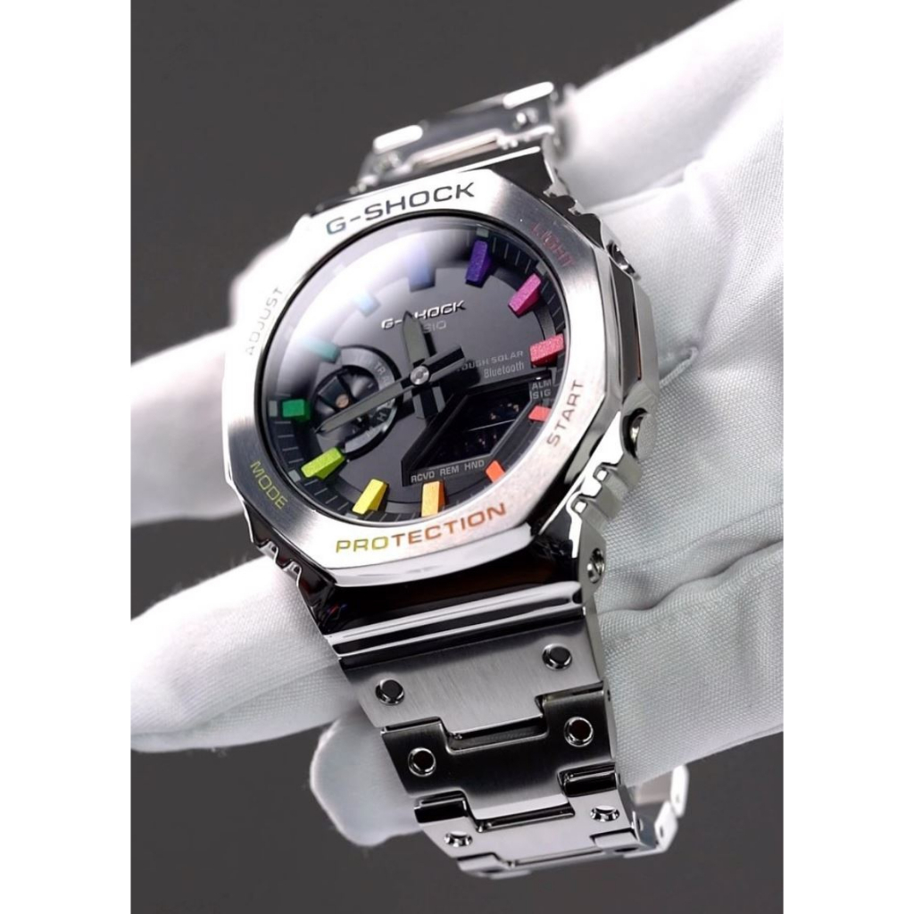 Jam Tangan GShock CasiOak Full Metal Rainbow GA-B2100 GM-B2100 Gen 4