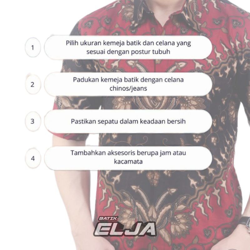 Batik Pria Lengan Pendek Modern Baju Modern M L XL XXL