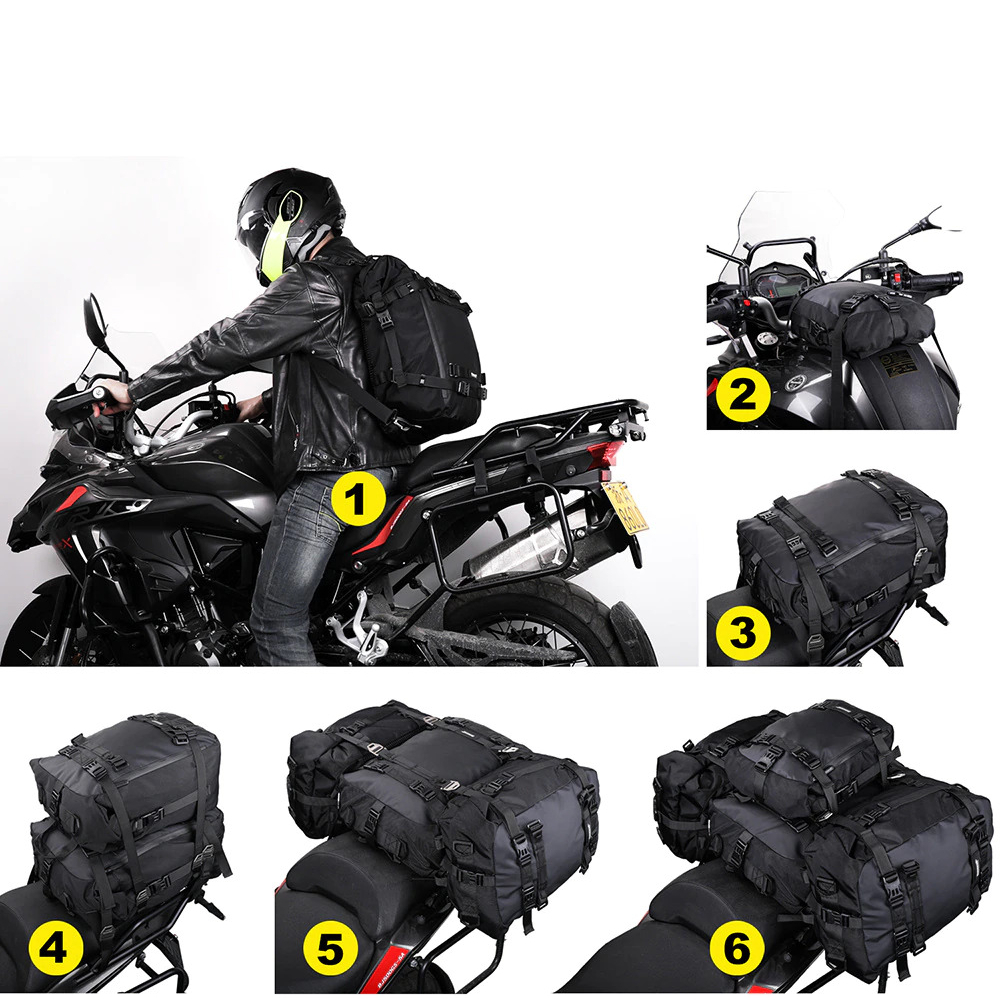 Rhinowalk Tas Ransel Motor Touring Back Seat Tail Storage Bag 20 L - MT21620 - Black