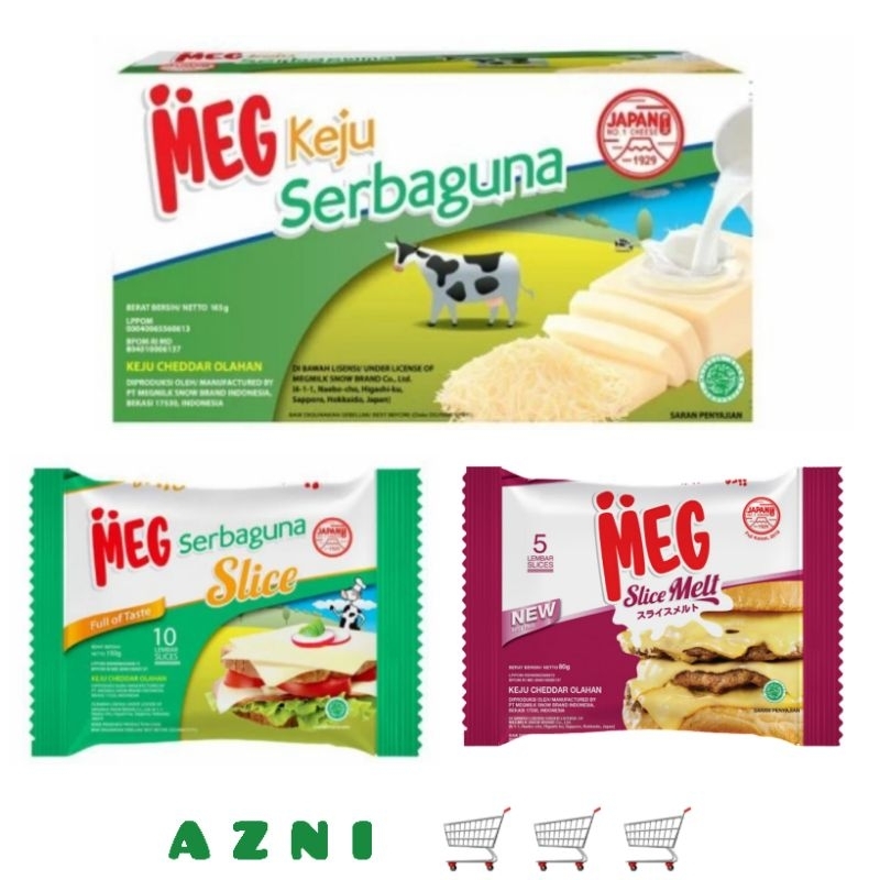 

MEG Keju Serbaguna Blok/ Slice/ Melt 160gr/ 10s/ 5s