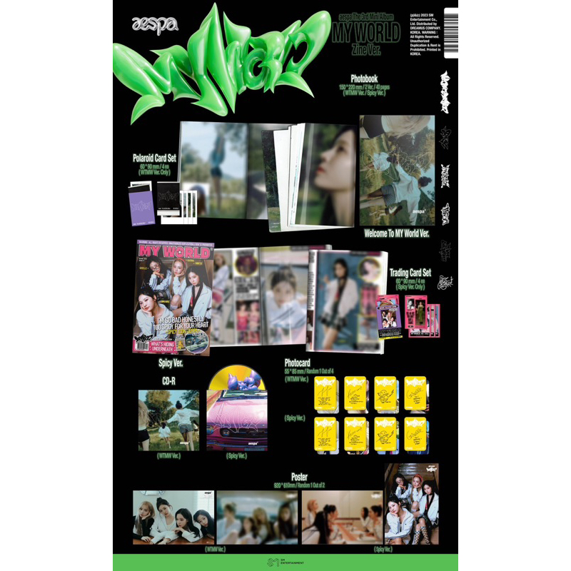 [READY STOCK] aespa - The 3rd Mini Album [MY WORLD] + Poster (with Tube)