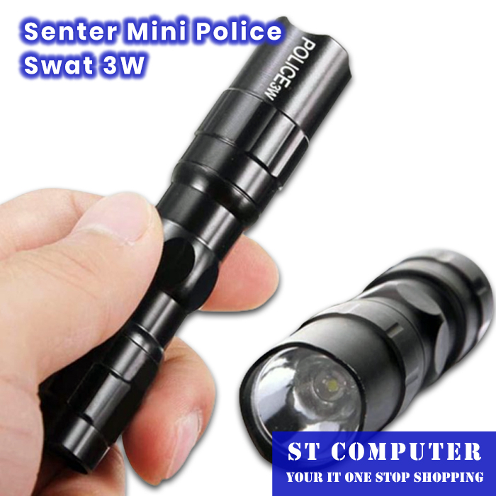 Senter Mini Police Swat 3W Lampu Senter LED