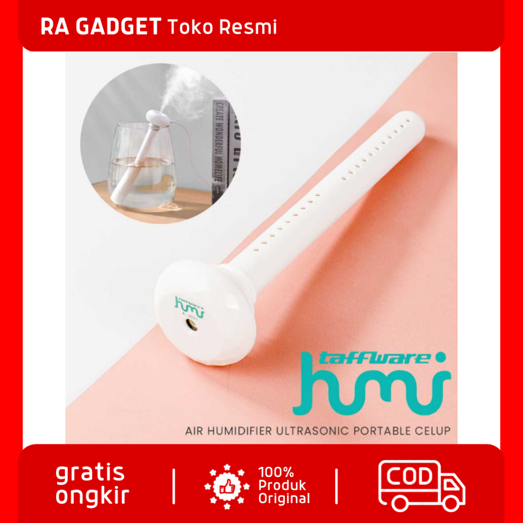 HUMI Air Humidifier Ultrasonic Portable Celup 300 Ml / Ultrasonic Air Humidifier Diffuser Disfuser A