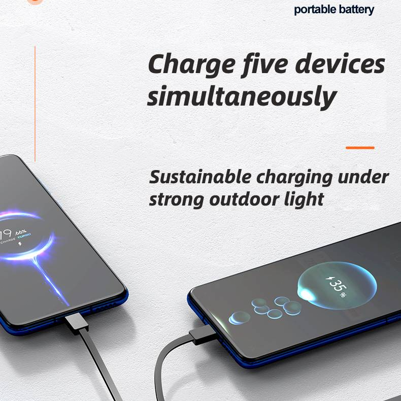 【Penjual Lokal】Big Deal!COD 100000mah Wireless Charging Powerbank Tenaga surya Power Bank Solar bank tenaga surya Fast Charging Energi Datang dengan 4 kabel data powerbanks