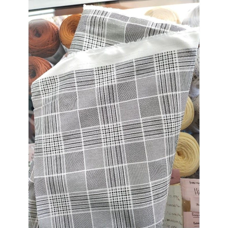 #kain katun jepang motif tartan