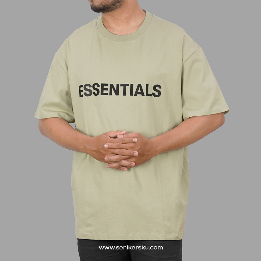 Essentials FOG Silicon Applique Sage Tee