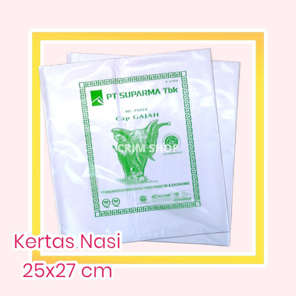 (10 PACK) Kertas Nasi Cap Gajah (isi 100) | Kertas Nasi KFC | Kertas Nasi Ayam Goreng
