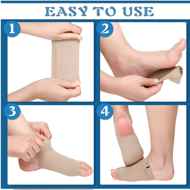 1 Pasang Bantalan Tumit / Kaos Kaki Terapi Pelindung Telapak Kaki Datar Insole Silikon - Foot Arch Decker For Plantar Fasciitis / Arch Support Pad Gel