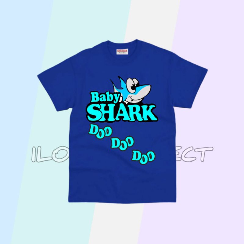 BABY SHARK Baju Anak Kaos Atasan Anak Custom Gambar Baby Shark Unisex Free Nama Bahan Premium