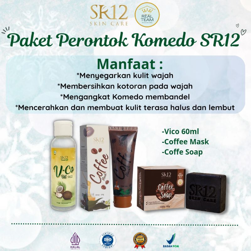 PAKET PERONTOK KOMEDO SR12 | ATASI FLEK DAN BEKAS JERAWAT BPOM | SR12 SKINCARE HERBAL