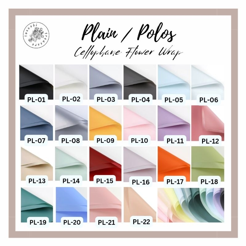 

[Free Packing] Kertas Buket Flower Wrapping Termurah Magelang Plain Color Cellophane Florist Bouquet / Kertas Bunga Pembungkus Buket Waterproof Polos Full Colour / Selopen Bucket Murah