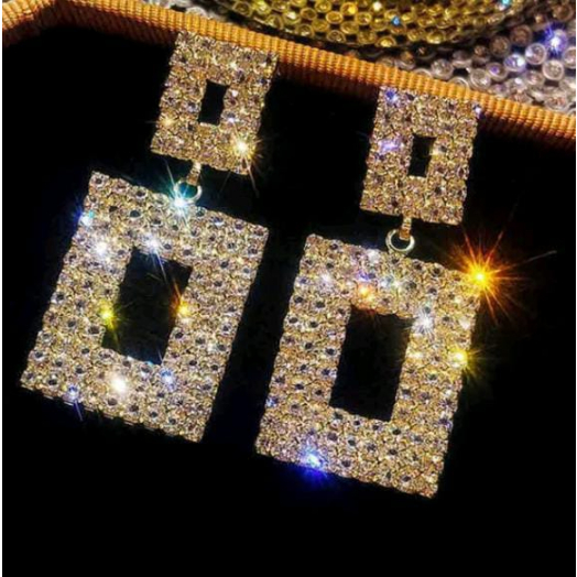 DHIO - Anting anting juntai kristal elegan Korea terbaru terlaris