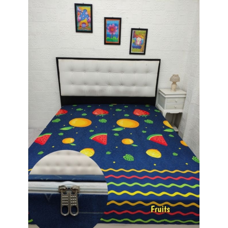 sprei resleting sarung kasur busa resleting