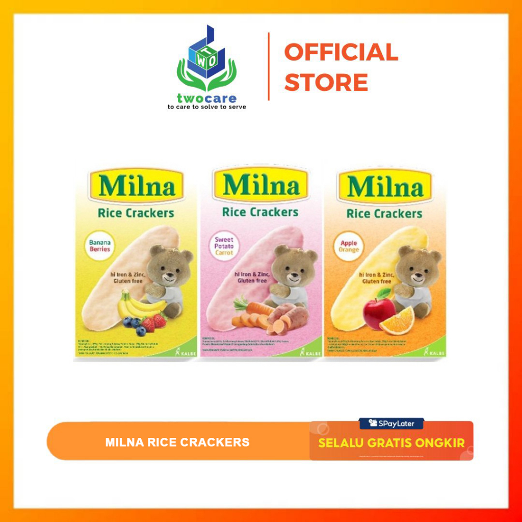 Milna Rice Crackers Apple Orange 5x4gr