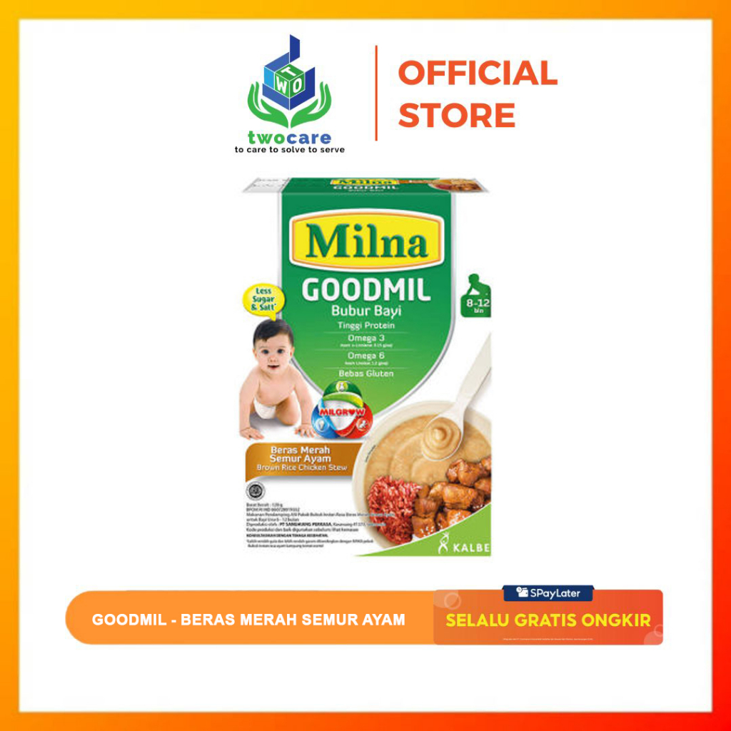 Milna Bubur Bayi Goodmil 8+ Beras Merah Semur Ayam