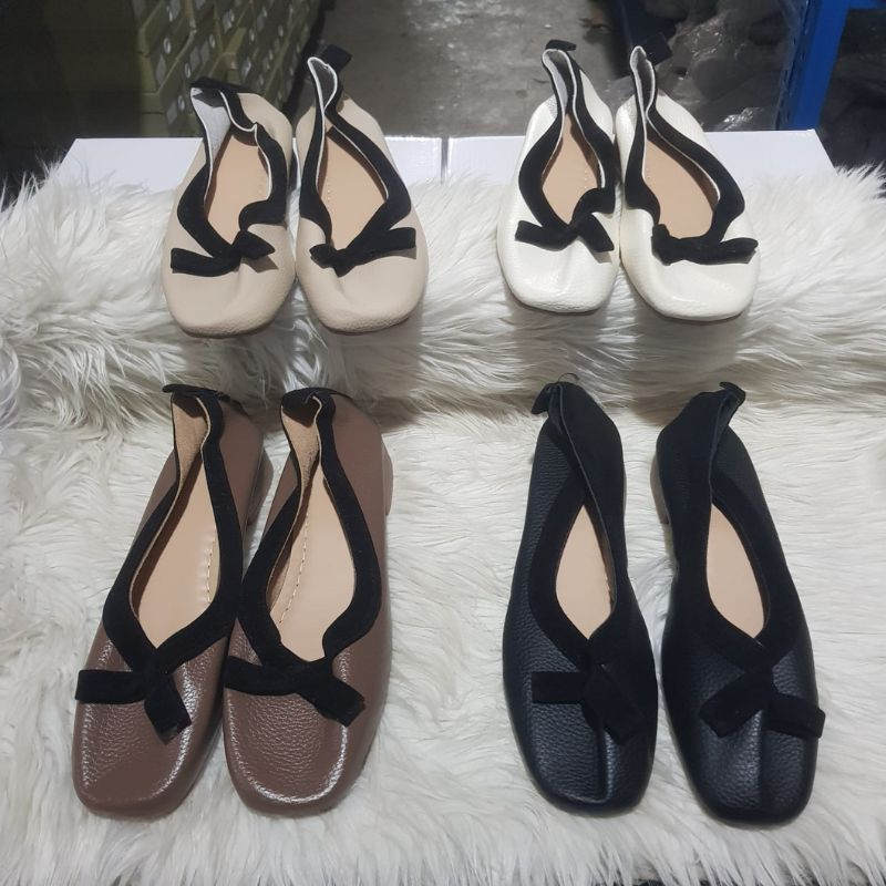 21170 Sepatu round toe shoes kekinian sepatu kerja wanita terbaru