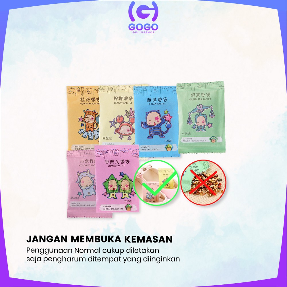 GOGO-C835 Pengharum Ruangan Sachet Pewangi Ruangan Aromaterapi / Parfum Ruangan Saset Mini Pewangi Lemari Pakaian / Pewangi Mobil / Pewangi Mini Ruangan