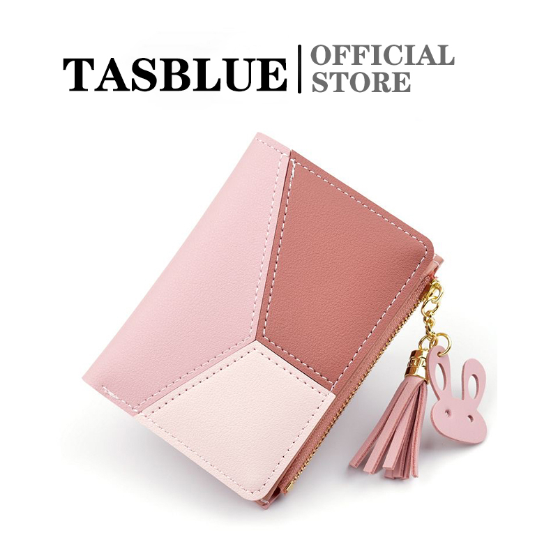 TASBLUE DOMPET LIPAT WANITA D17 DOMPET WANITA GRADASI 3 WARNA DOMPET WANITA PENDEK RESLETING DOMPET KOIN TRENDY