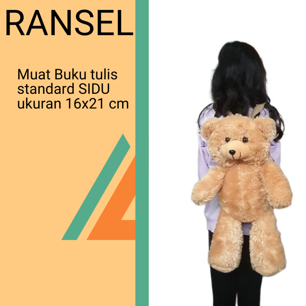 Tas Ransel Wanita Boneka Beruang Backpack Gendong Teddy Bear Full Body Large Anak Perempuan Sekolah 