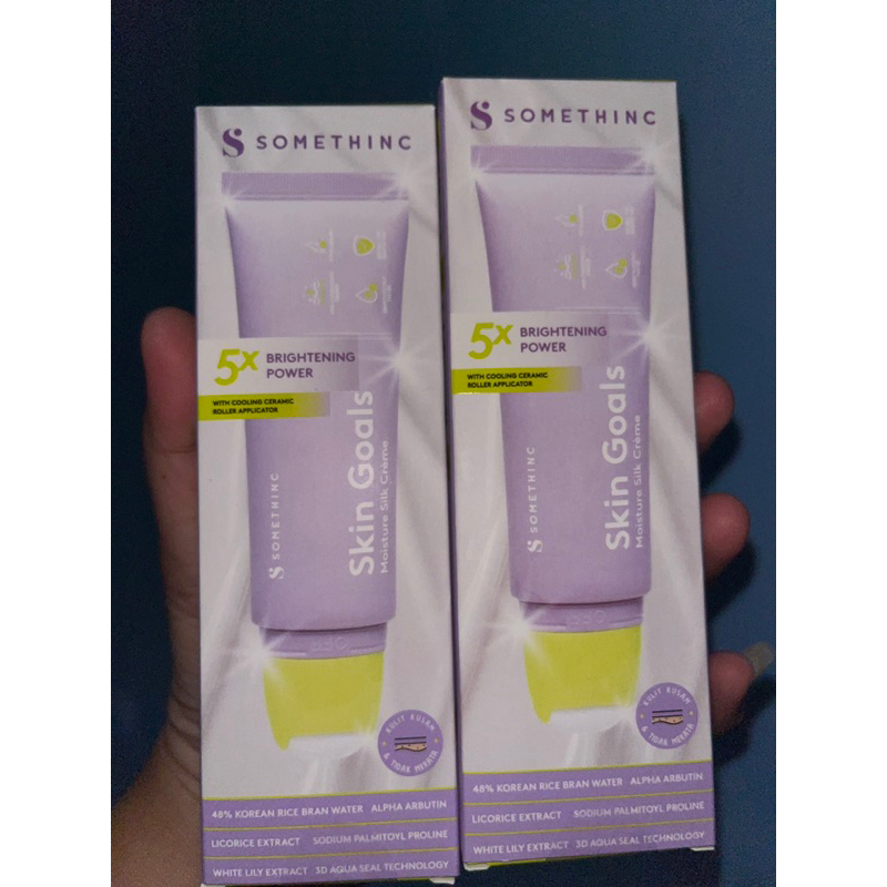 SOMETHINC Skin Goals Moisture Silk Cream Moisturizer Pelembab 50gram Vita Propolis Glow Essence Tone