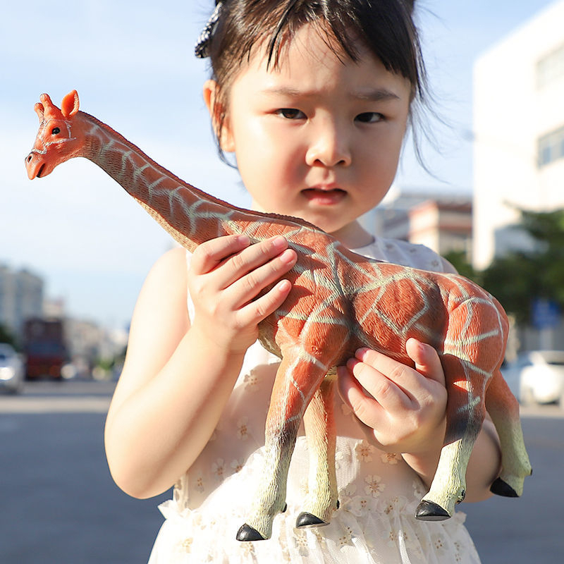 Hewan  Wild Animal Ukuran Besar Animal Model Toys Koleksi Mainan Binatang Karet Gajah Macan Beruang Rusa Harimau Zebra Buaya Savannah Afrika Lion King Anak Hadiah Mainan Pendidikan Dini