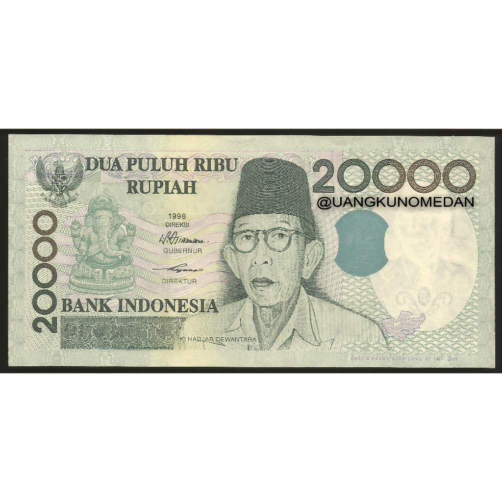 Uang 20.000 Rupiah Kihajar Dewantara UNC