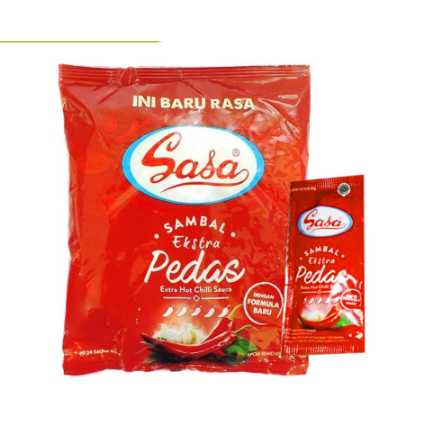 

Sasa Sambal Extra Pedas 192gr (8 gr x 24 Sachet) - Sasa Sambal Ekstra Pedas