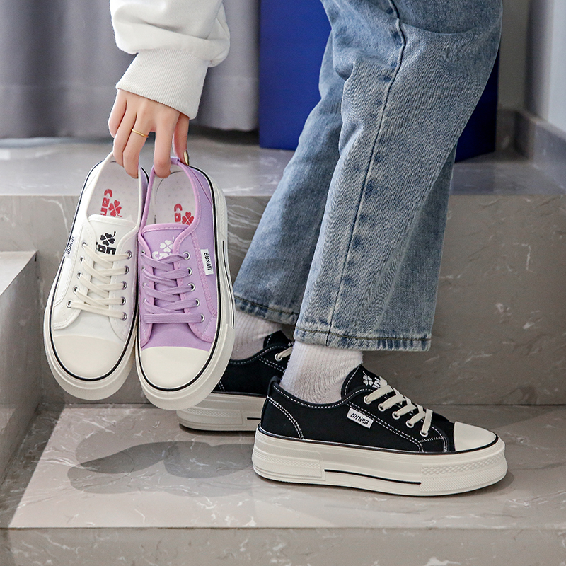 Favorite &quot;FREE BOX&quot; (Size 37 - 41) Aerin Sepatu Wanita Canvas Bertali kasual Fashion Import Korea 9178