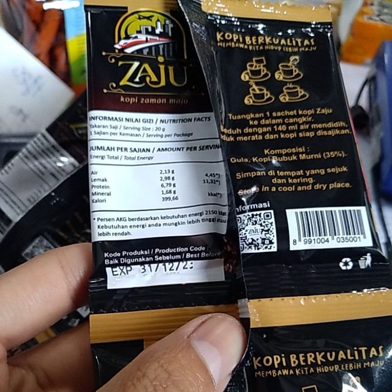 Super Murah Kopi Zaju Kopi Zaman Maju 1 Renceng 10 sachet + gratis 4 pcs permen Relaxa/Kiss/Kopiko per 1 Renceng