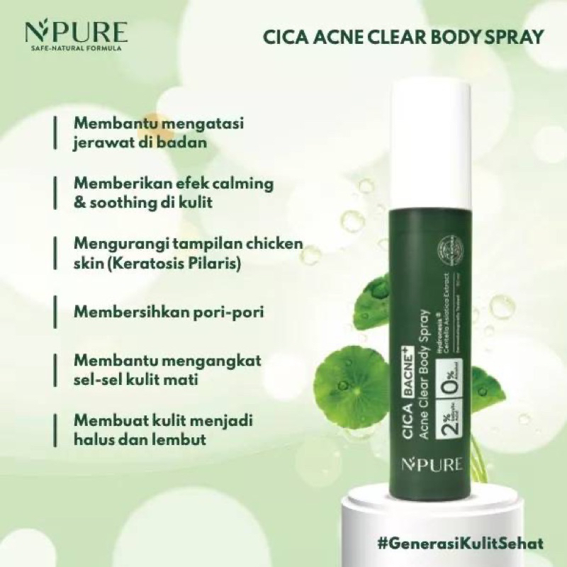 npure BACNE spray jerawat punggung badan N’pure bacne chicken skin NPURE N pure BACNE ACNE body