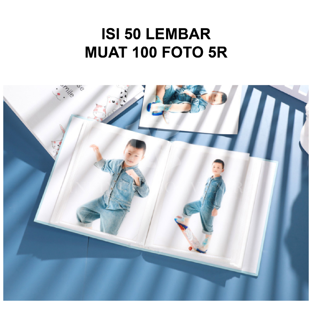 5R ALBUM FOTO UKURAN BESAR / PHOTOBOOK 5R / ALBUM KELUARGA / TEMPAT FOTO / 100 SLOT ALBUM