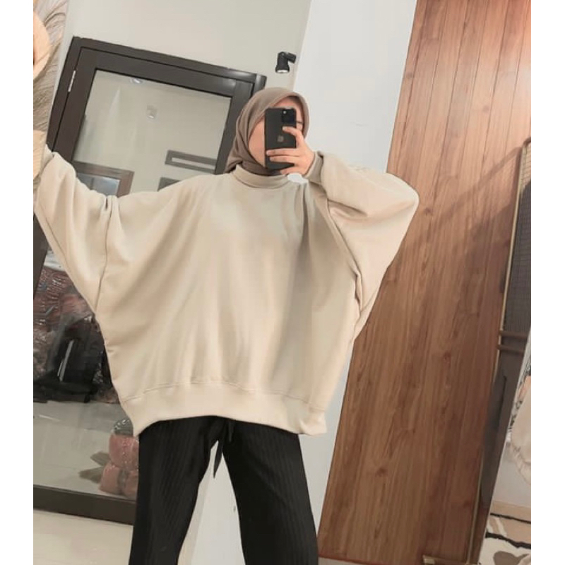 Turtleneck Oversize xxxl Sweater Oblong Wanita