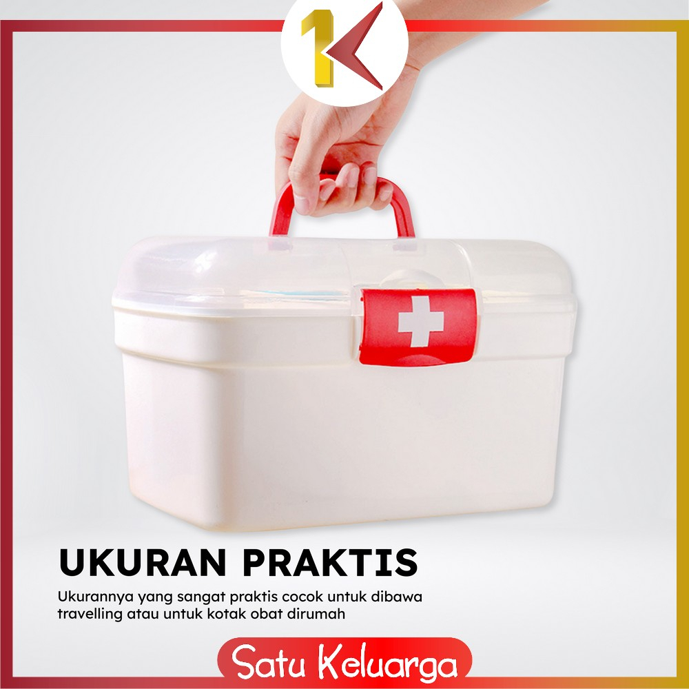 SK-C832 Kotak P3K First Aid Kotak Penyimpanan Obat Medicine Box Organizer / Kotak Obat Tool Box Serbaguna