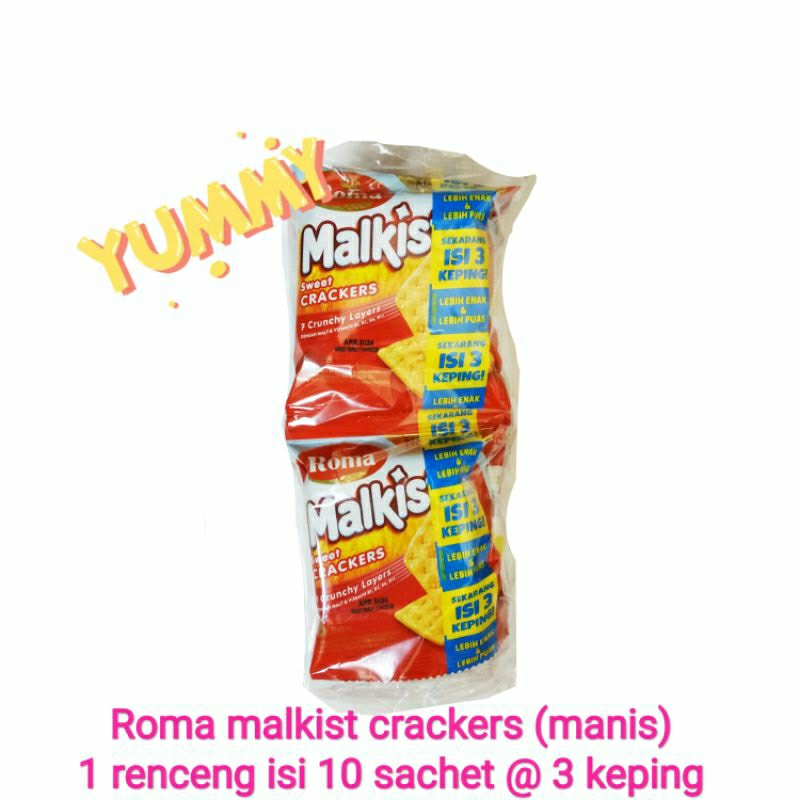 

roma malkist crackers sachet | malkis gula